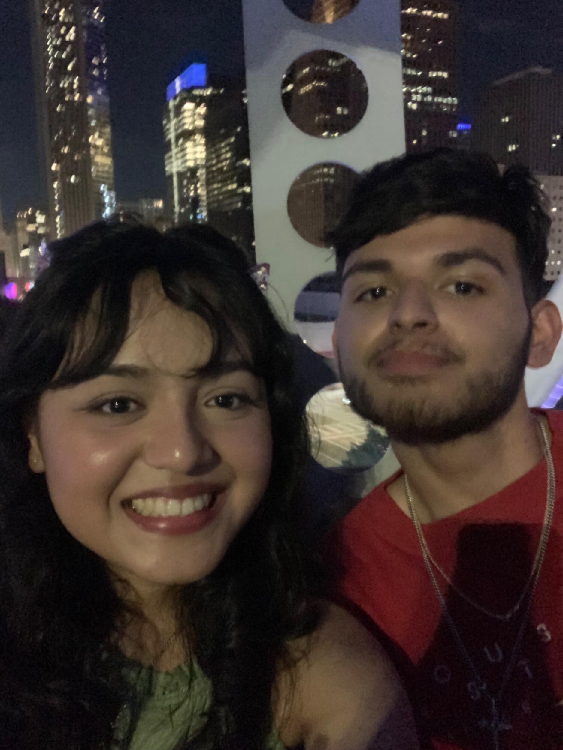 One of our first few dates together at the Houston aquarium.