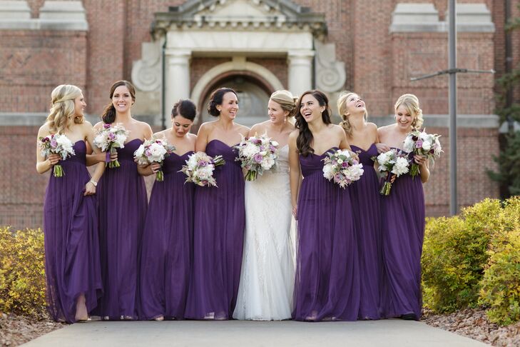 plum color bridesmaid dresses