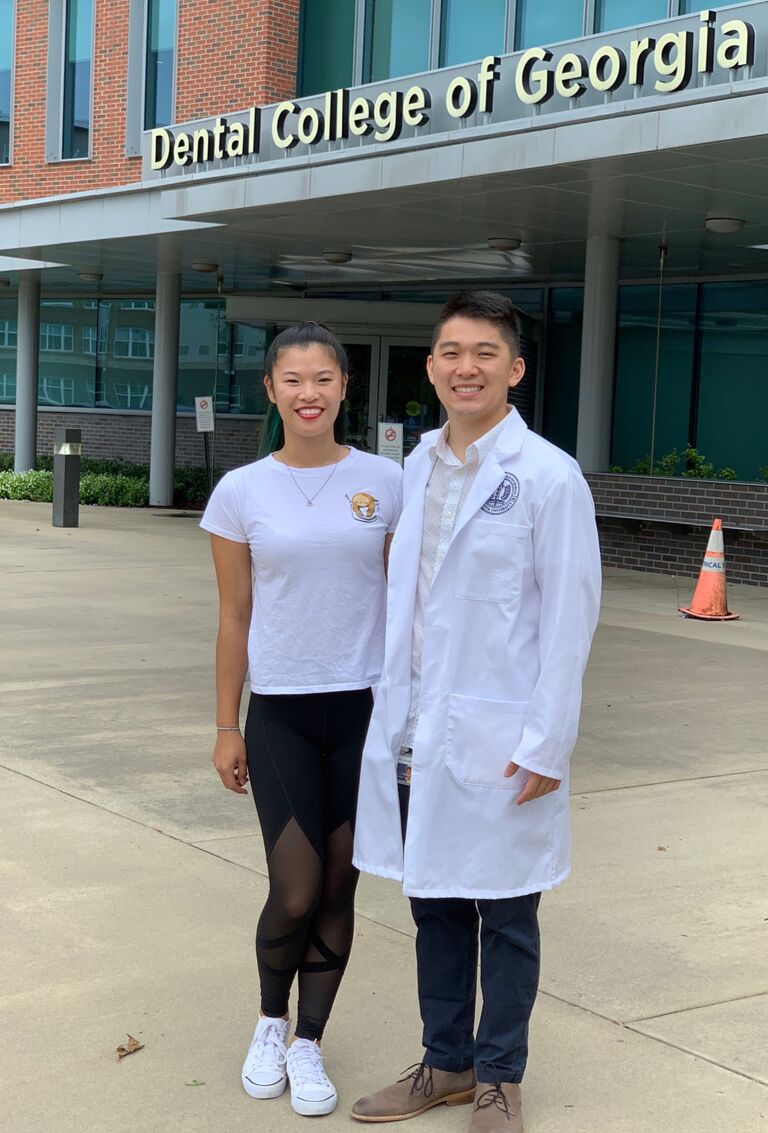 Milestone for David with the white coat that he never wears. LOL