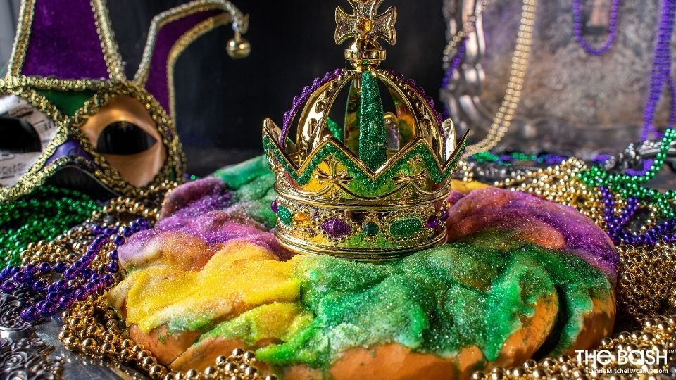 King Cake Mardi Gras Zoom Background