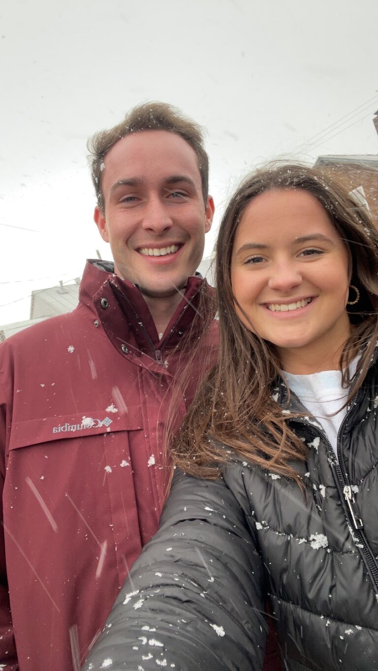 SNOW! In March! Thanks Brooks and Kaitlyn for moving to Ohio.