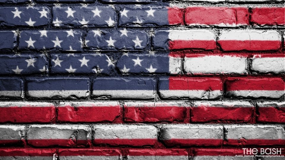 American Flag Zoom Background