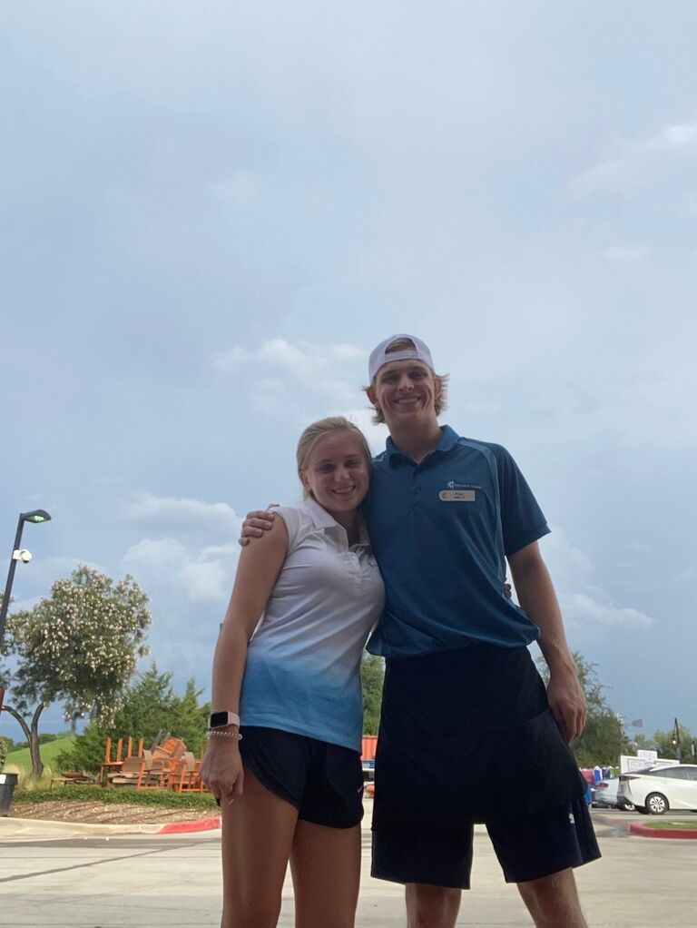 After the lockdown ended, the two returned to long distance dating. The summers were their main source of in-person hanging. They went on beach/lake family trips, worked out together, and even worked at The Gaylord water park together for a short time!