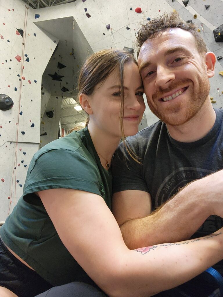 We love rock climbing! Before meeting Jon, I hadn't been rock climbing in years. Now we both have our own climbing shoes, harness, and chalk bags. We usually go with our good friends Nick and Maria and grab some pho afterwards!