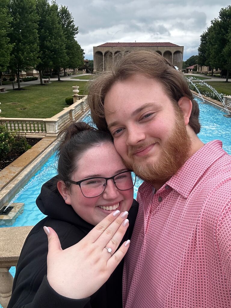 The day we got engaged!
We were in Kansas City, MO seeing Taylor Swift! (editors note: this is Tori, we all know I love Taylor Swift hahahaha) 
