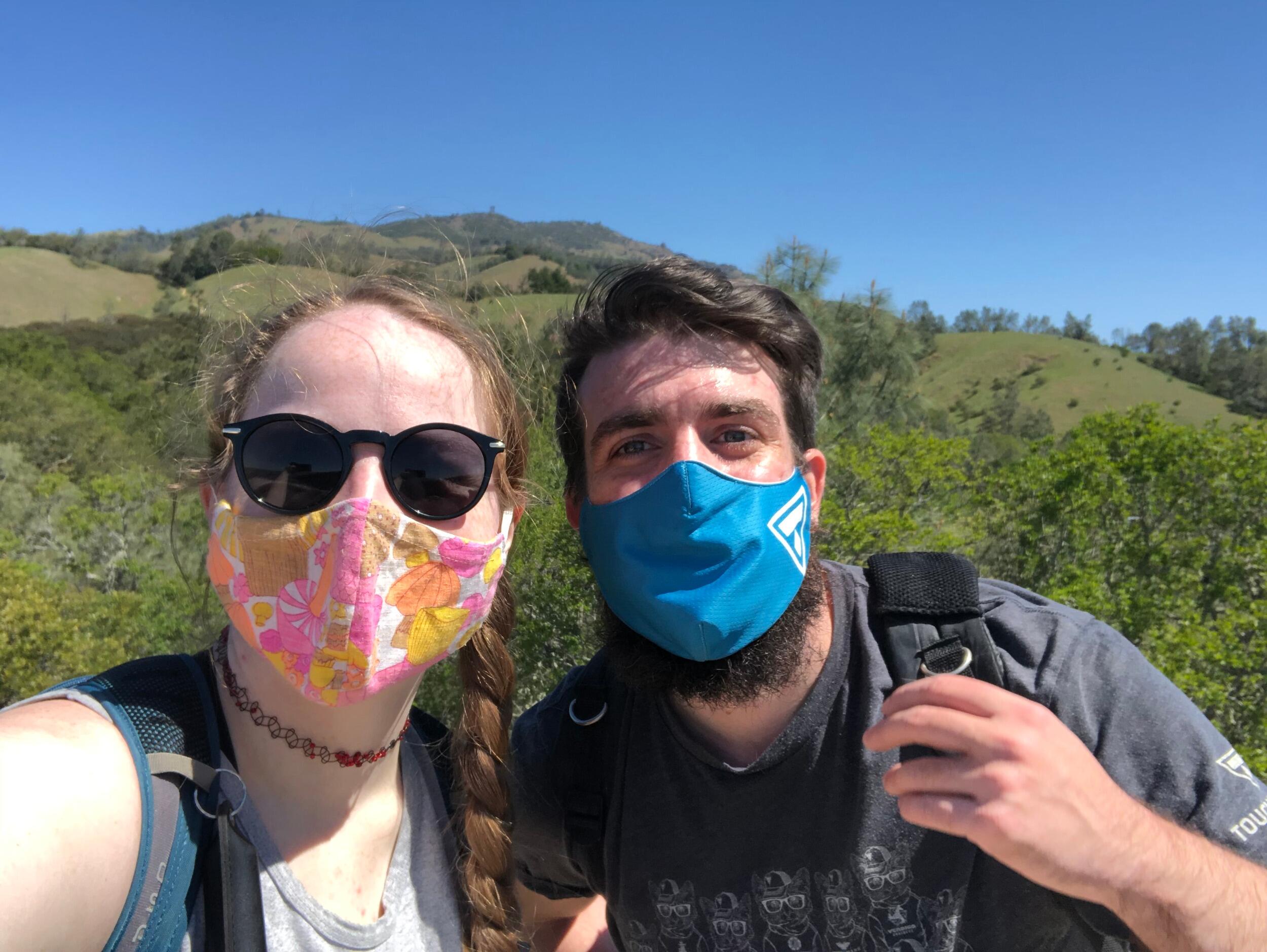 Our first "activity" date. Andrew took Caryn to Mount Diablo (her first time!). This was a day before Caryn's second Covid-19 vaccine, so masks were still necessary. 