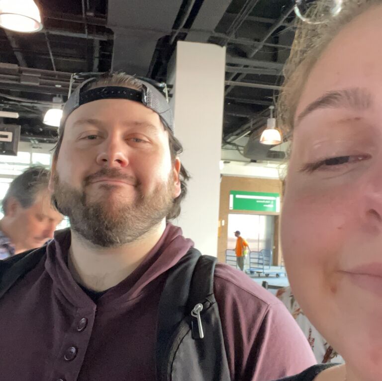 Bermuda 2022. 

Getting the man out of the country for the first time. I was told to take a nap three hours after this picture because embarkation day with my family in the New York terminal is... if you know, you know