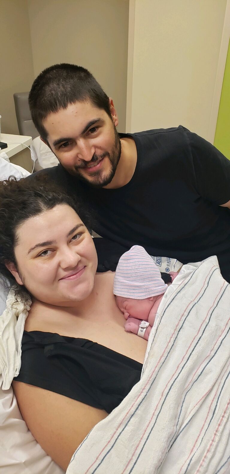 They met their beautiful baby boy Morgan Thomas Crockett.