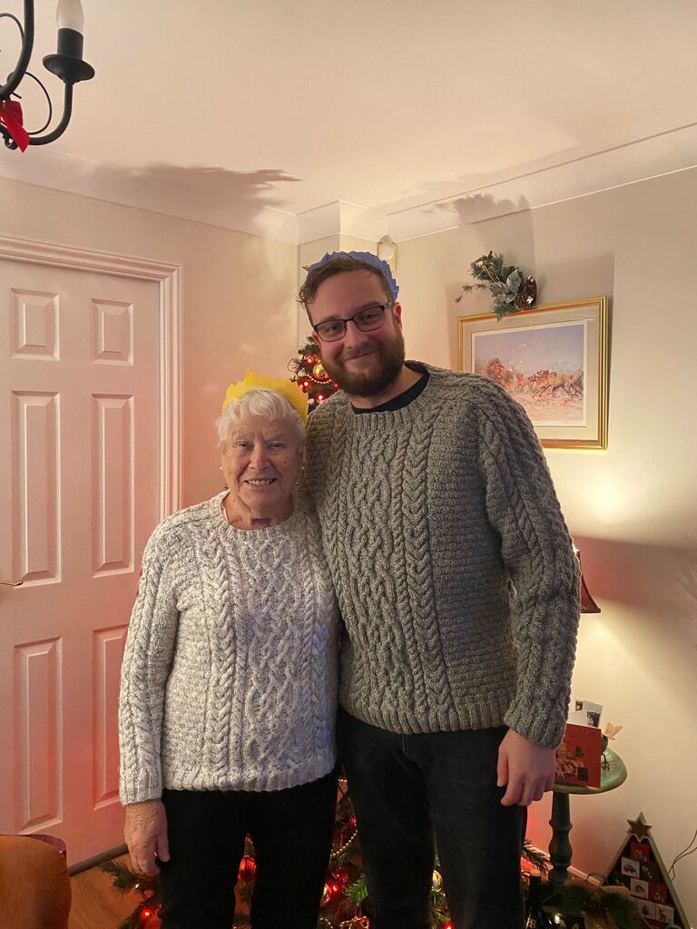 The couple spent their fourth Christmas surrounded by the comfort of family. A highlight was Nathans face opening the matching jumper Nanny Jean had knitted for him and her to wear.