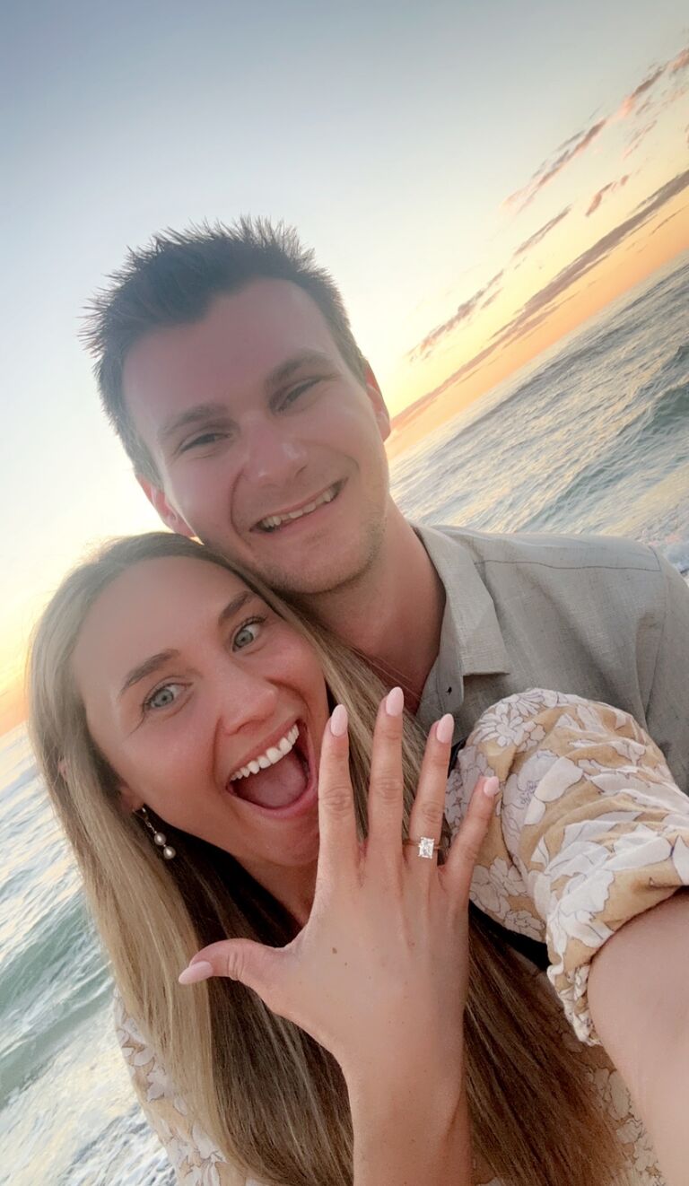 The day Charlie popped the question in Captiva, Florida! It was the biggest surprise and best day of our lives!