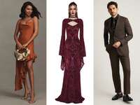 Three Halloween wedding guest outfits