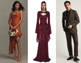 Three Halloween wedding guest outfits