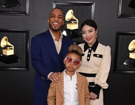 US singer Anderson .Paak and family arrive for the 62nd Annual Grammy Awards on January 26, 2020