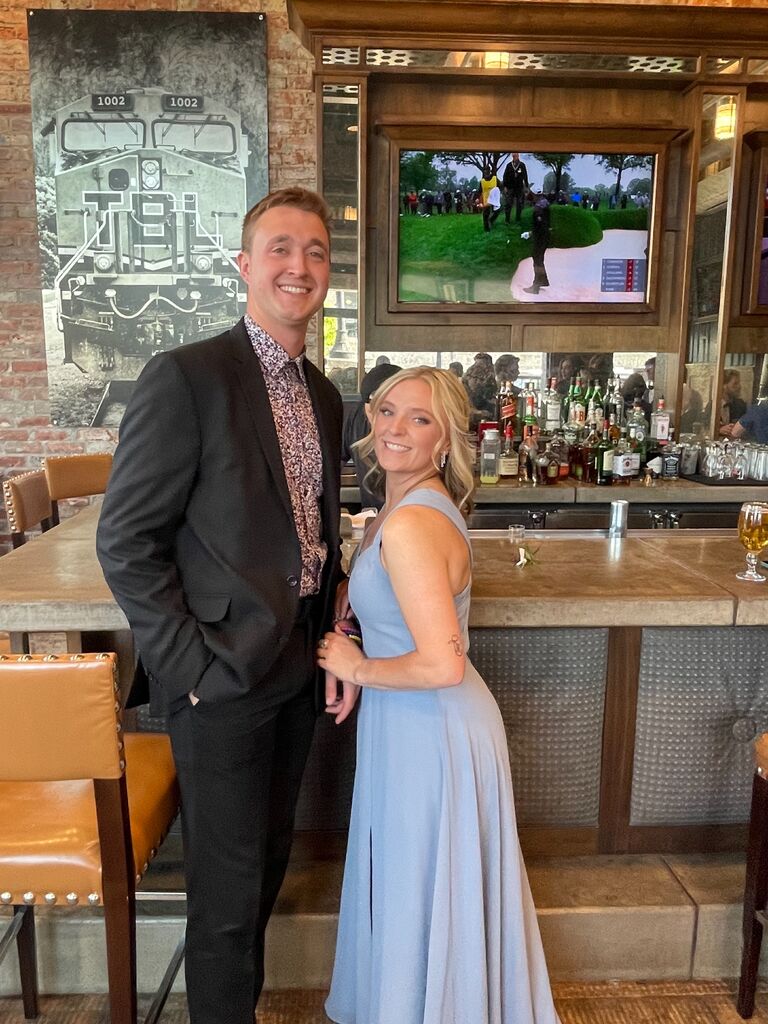 Enjoying the festivities of Pete & Becca's wedding!