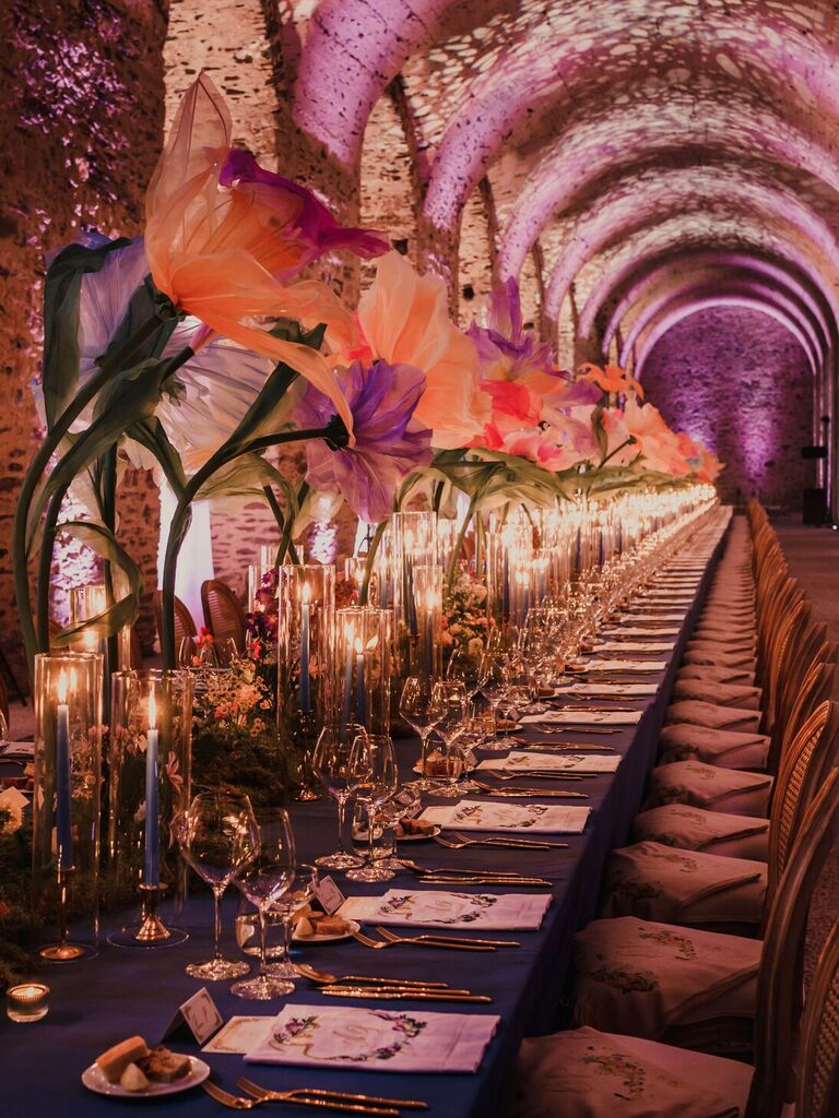 Large scale tropical flower arrangements