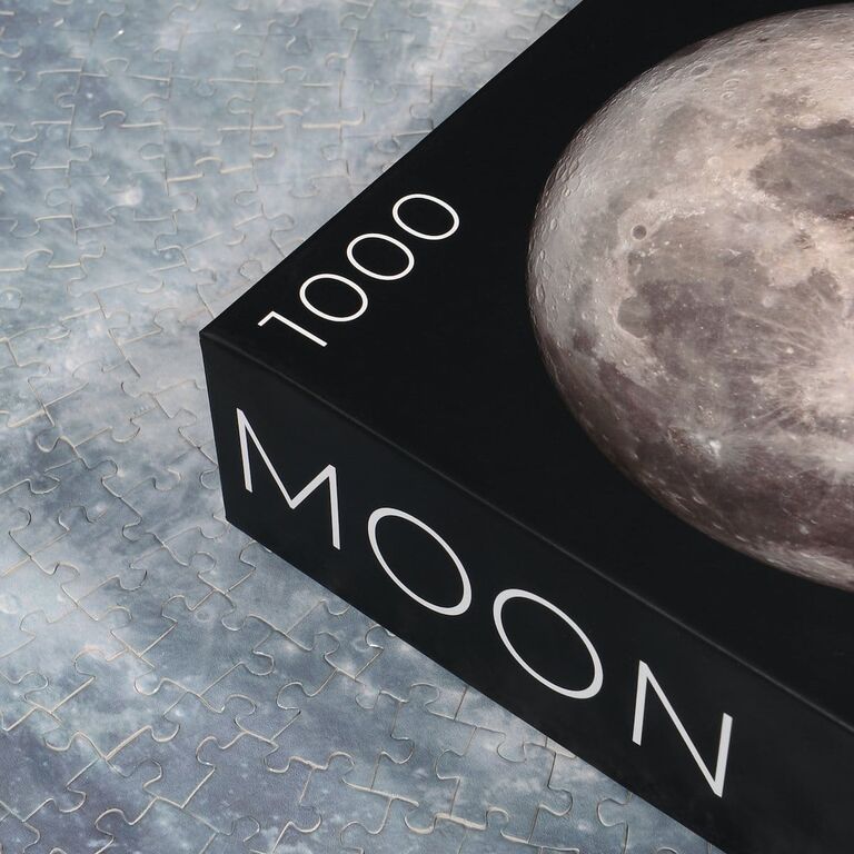 A high-resolution 1000-piece moon puzzle from Blue Kazoo