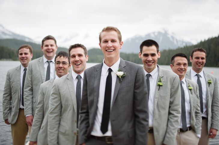 gray groomsmen