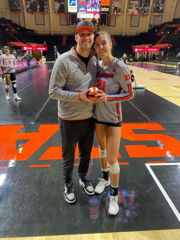 Megan played her final year of volleyball at Oregon State University and Alex came to visit Oregon throughout the year