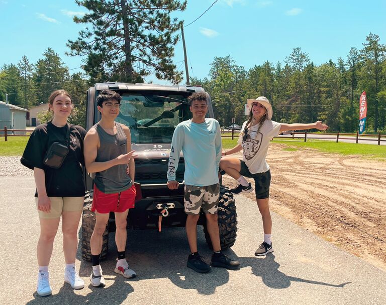 While Up North, we rented a Polaris with our friends, Kevin and Tara to go off-roading (For my first time! I was TERRIFIED and thrilled to say the least)