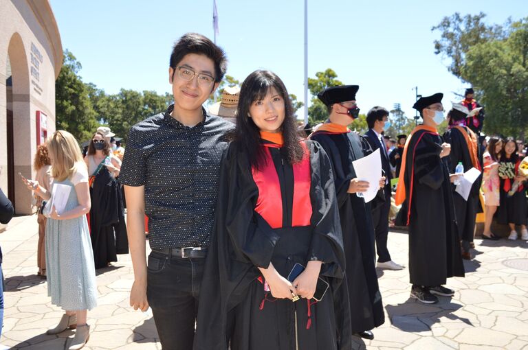 Yuan's Masters graduation at Stanford. Also marks the end of the long-distance relationship as Yuan moves to MIT.