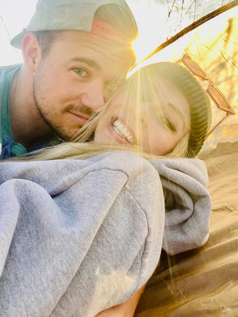 Katie and Sean's first camping trip.