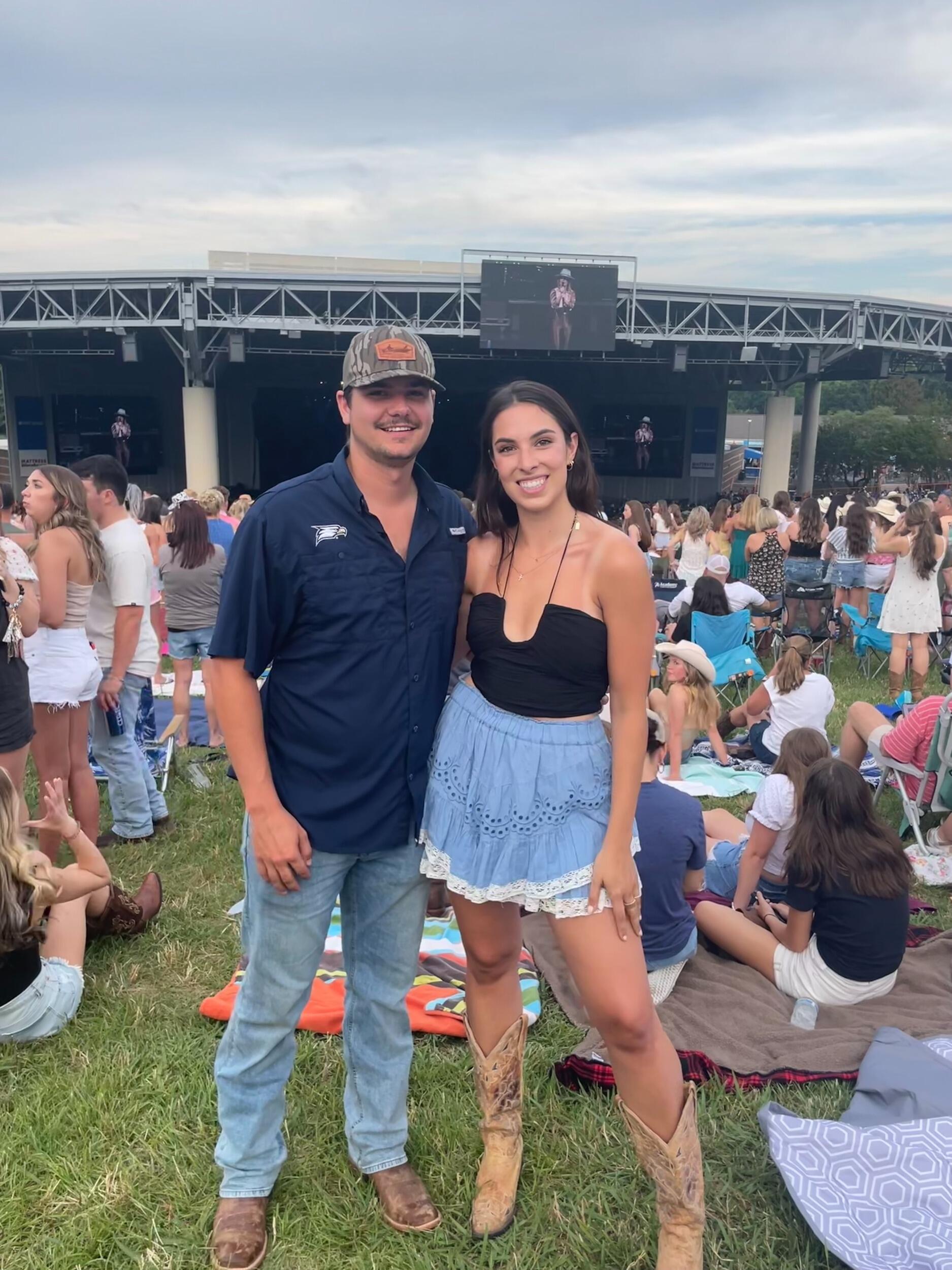 McCall and Walker at a Morgan Wallen Concert in Charlotte, NC