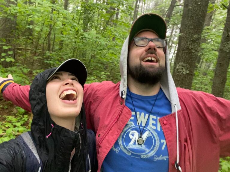 Camping and hiking in the rain in Northern Wisconsin