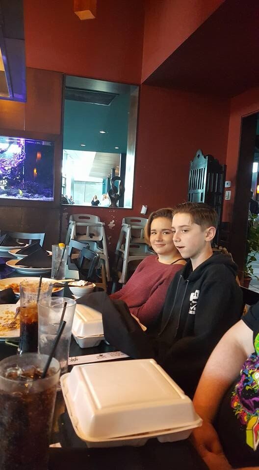 Our first outing together for Zack's 14th birthday.