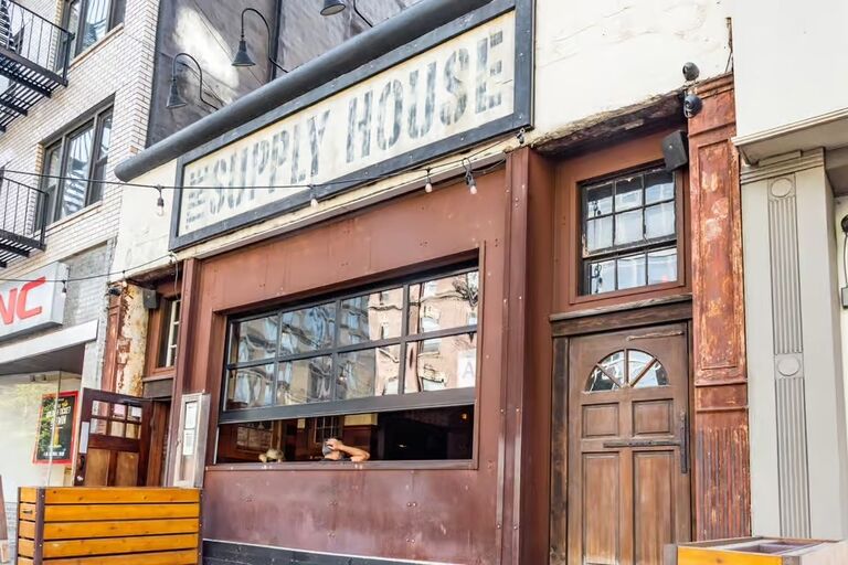 We meet for drinks for the first time at The Supply House.