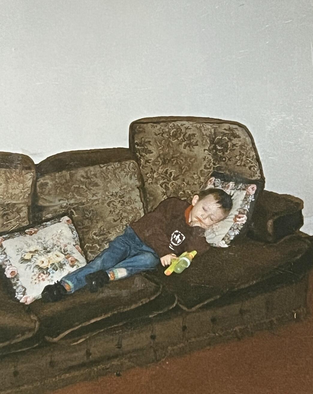 Baby Michael is born - clearly living the dream from day one.