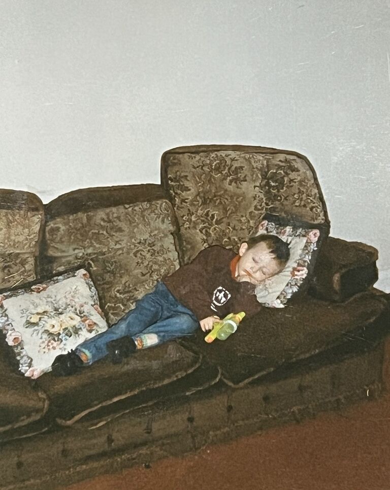Baby Michael is born - clearly living the dream here