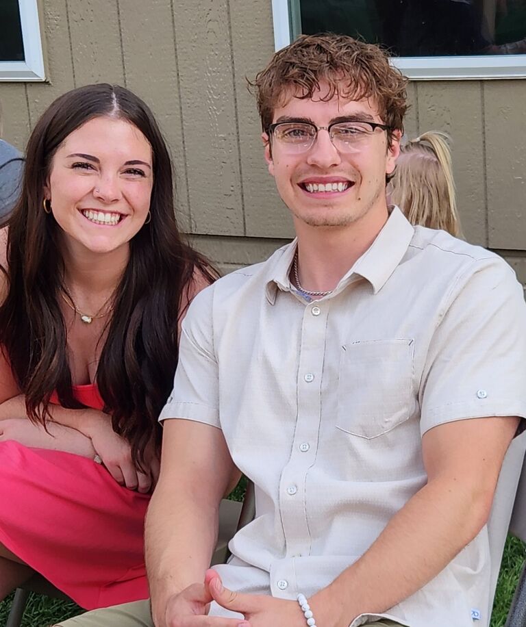 Our first photo together in Omaha! What a coincidence Kyle had an internship in the same city where Kallias' family lives (;