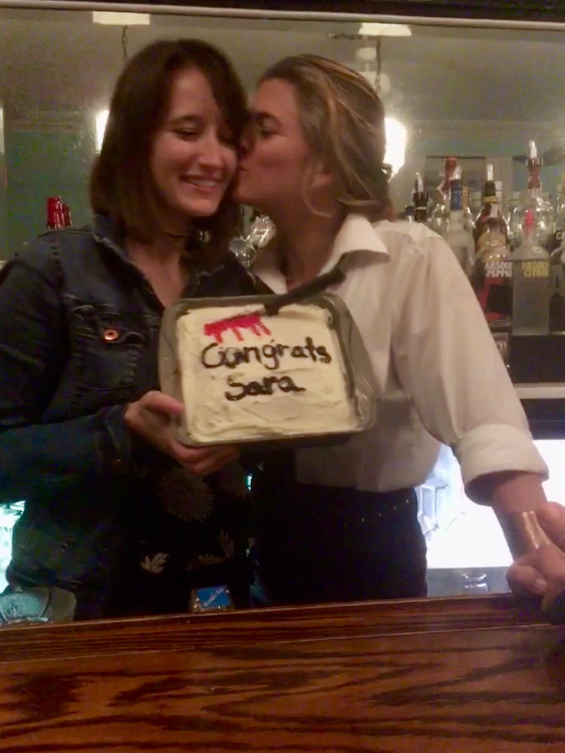 Bry and Sara’s first official picture together when Bry surprised Sara at work. Sara was coming from a red eye flight after winning Best Film at Shriekfest in LA.