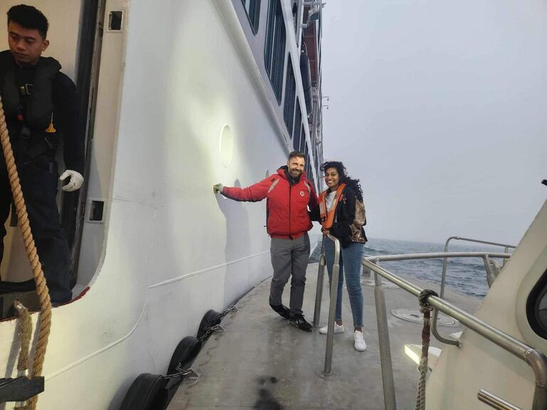 It was my first time seeing a cruise ship!