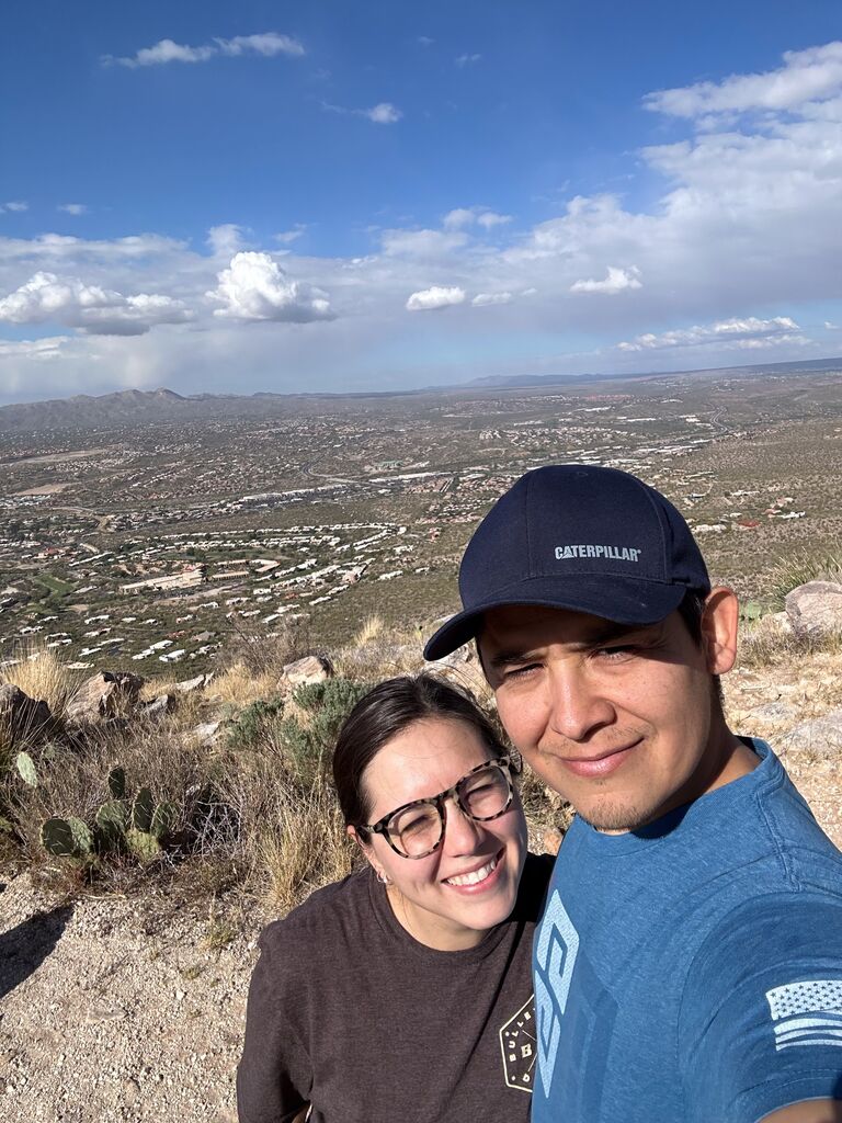 Hiking up to the saddle of Pusch Ridge on a beautiful day.