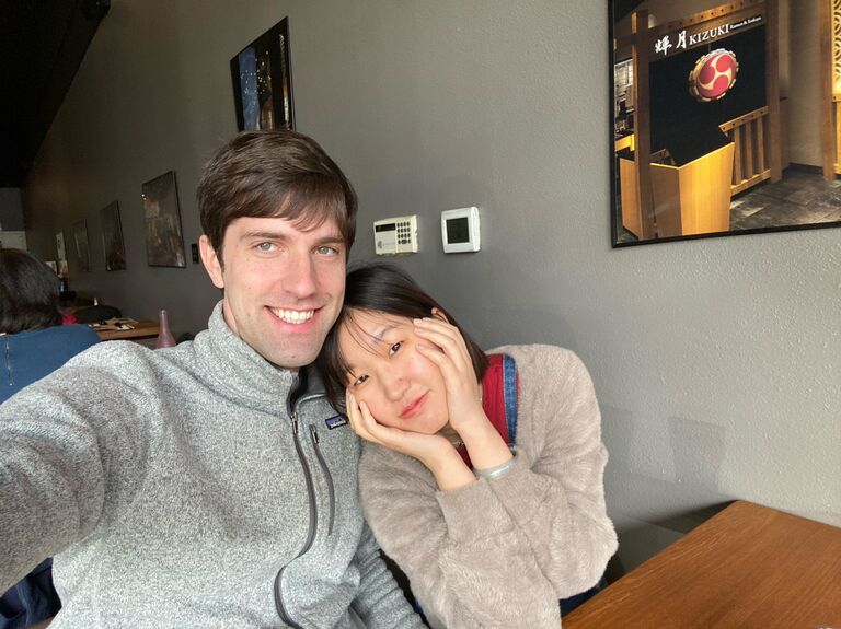 Tim and Dian's first picture together was taken at the Kizuki Ramen shop in Kirkland. While that Kizuki location has since closed, it’s been replaced by a new restaurant they love and still visit often!