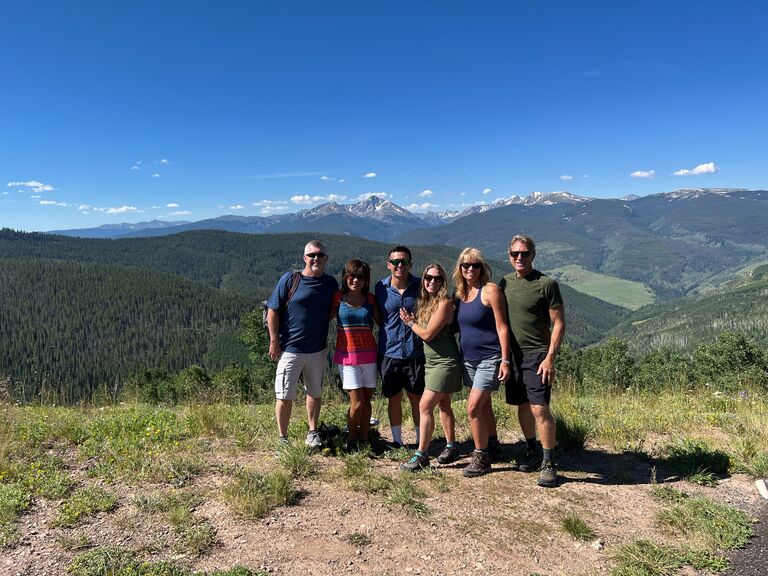 Carson planned the most perfect proposal at the top of Vail with both of their parents (Blake and Cindy Dilsworth + Ron and Tamara Schwarz). The weekend was filled with hiking, pickle ball, paddle boarding, and lots of laughter. 