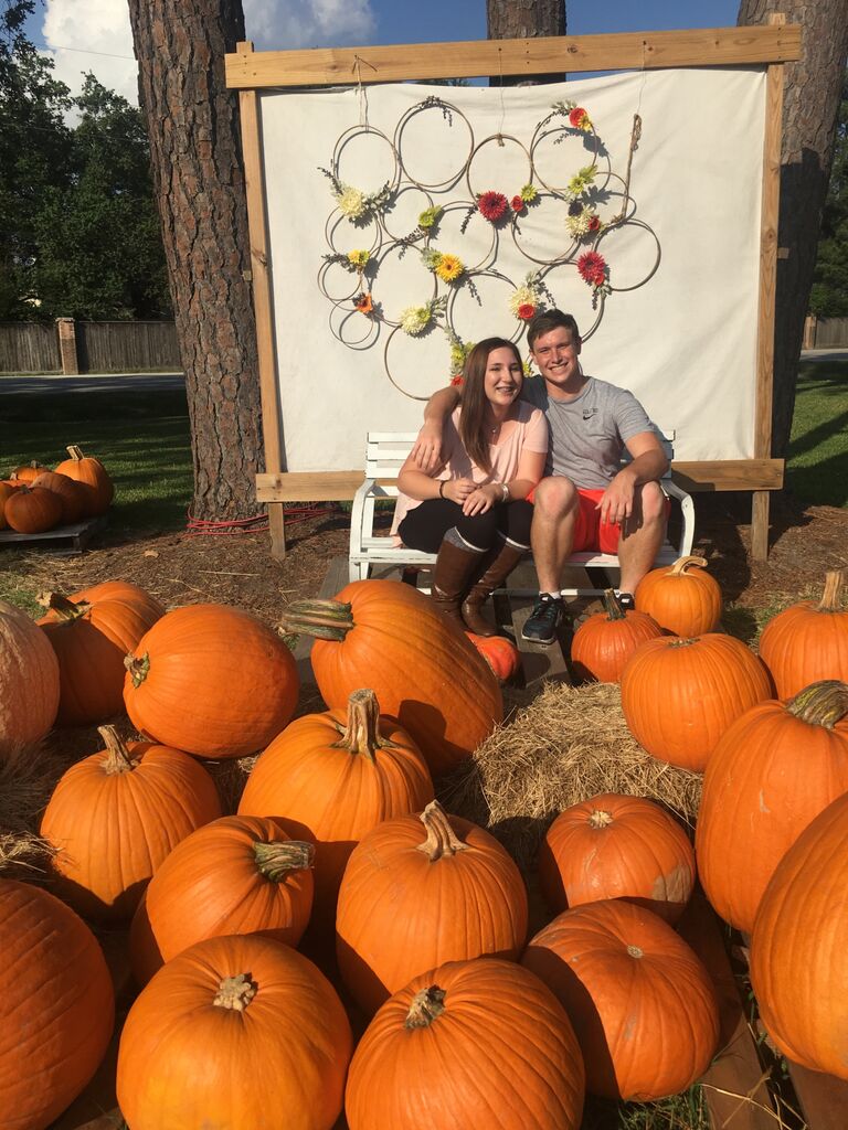 Our first visit to the pumpkin patch together