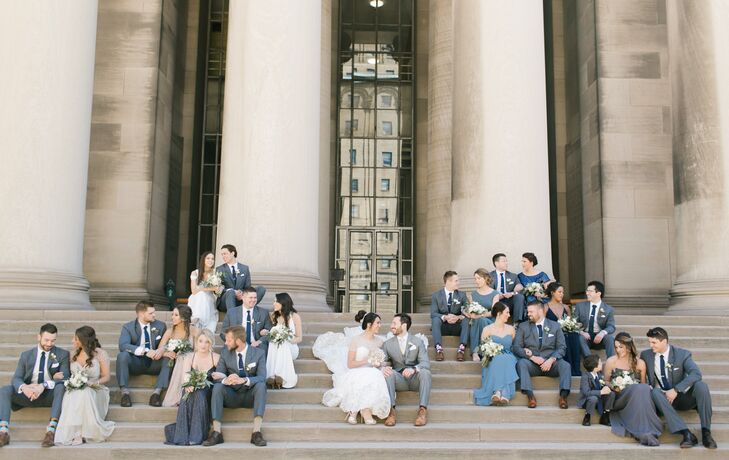 Glamorous Wedding Party At Wintergarden At Ppg Place