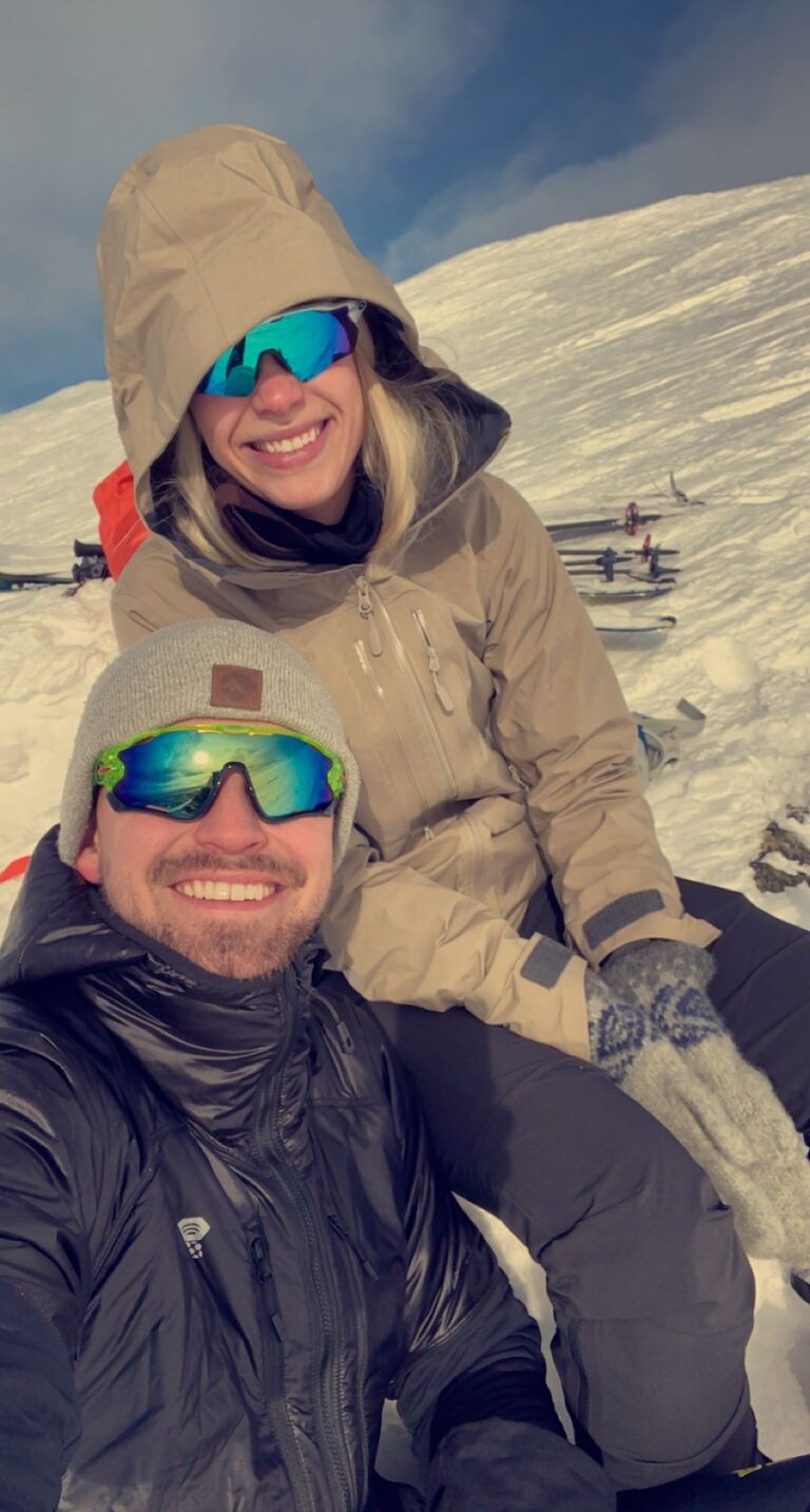 Vår tredje date og første topptur sammen