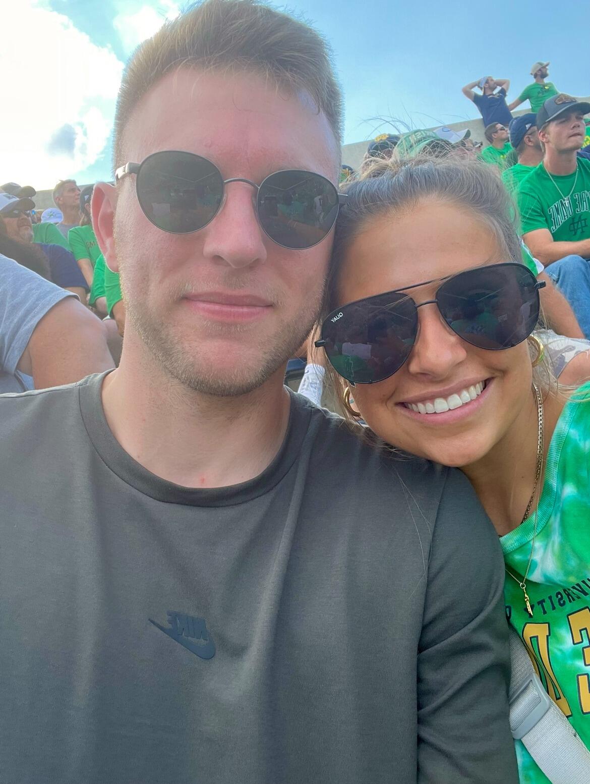 Madison turned Alex into a Notre Dame Football Fan