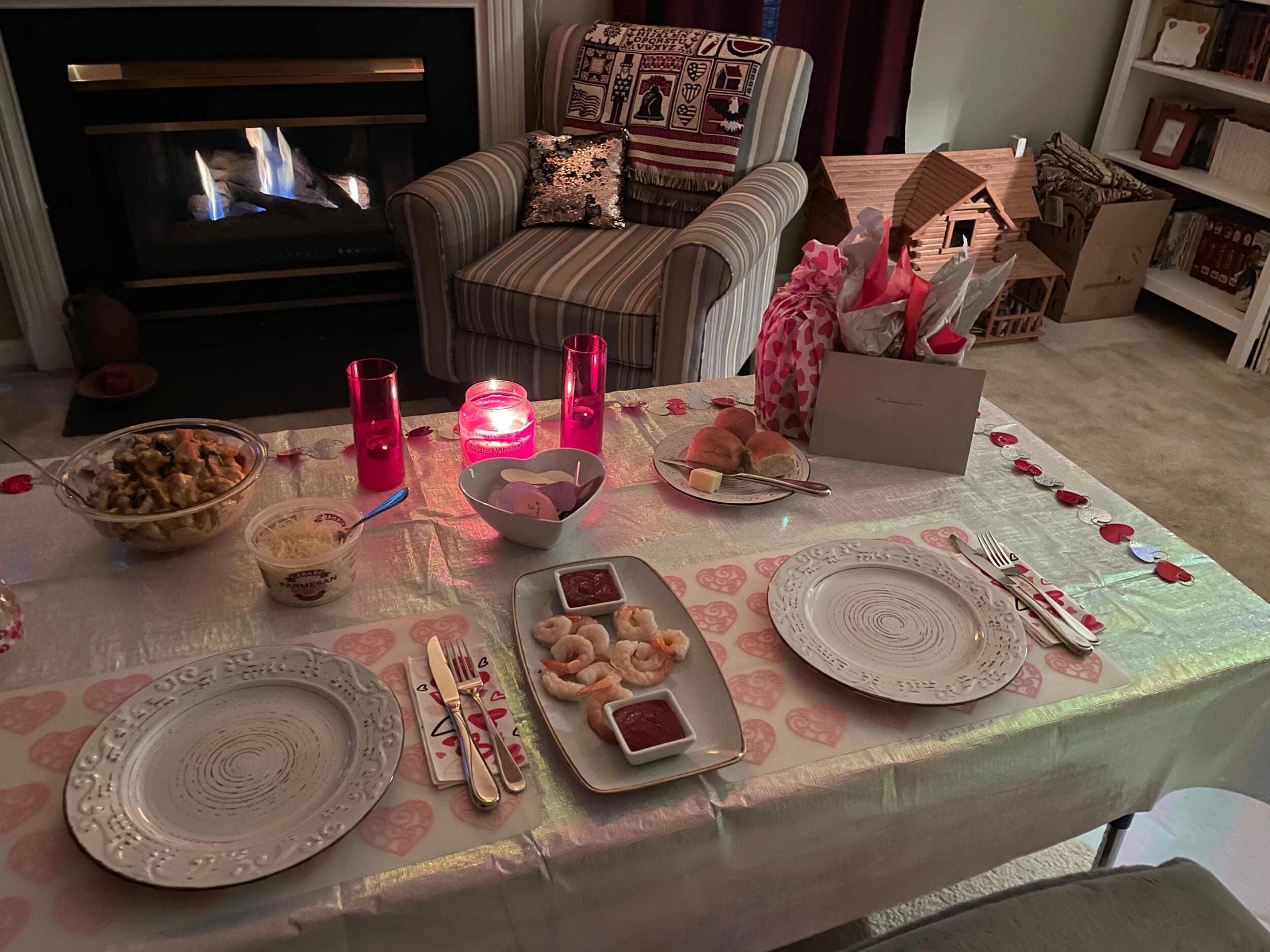 Celebrating Valentine's Day and seven months together. 
