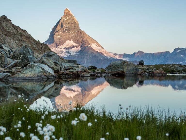 mythical honeymoons fading destinations climate change; location pictured switzerland the alps swiss alps