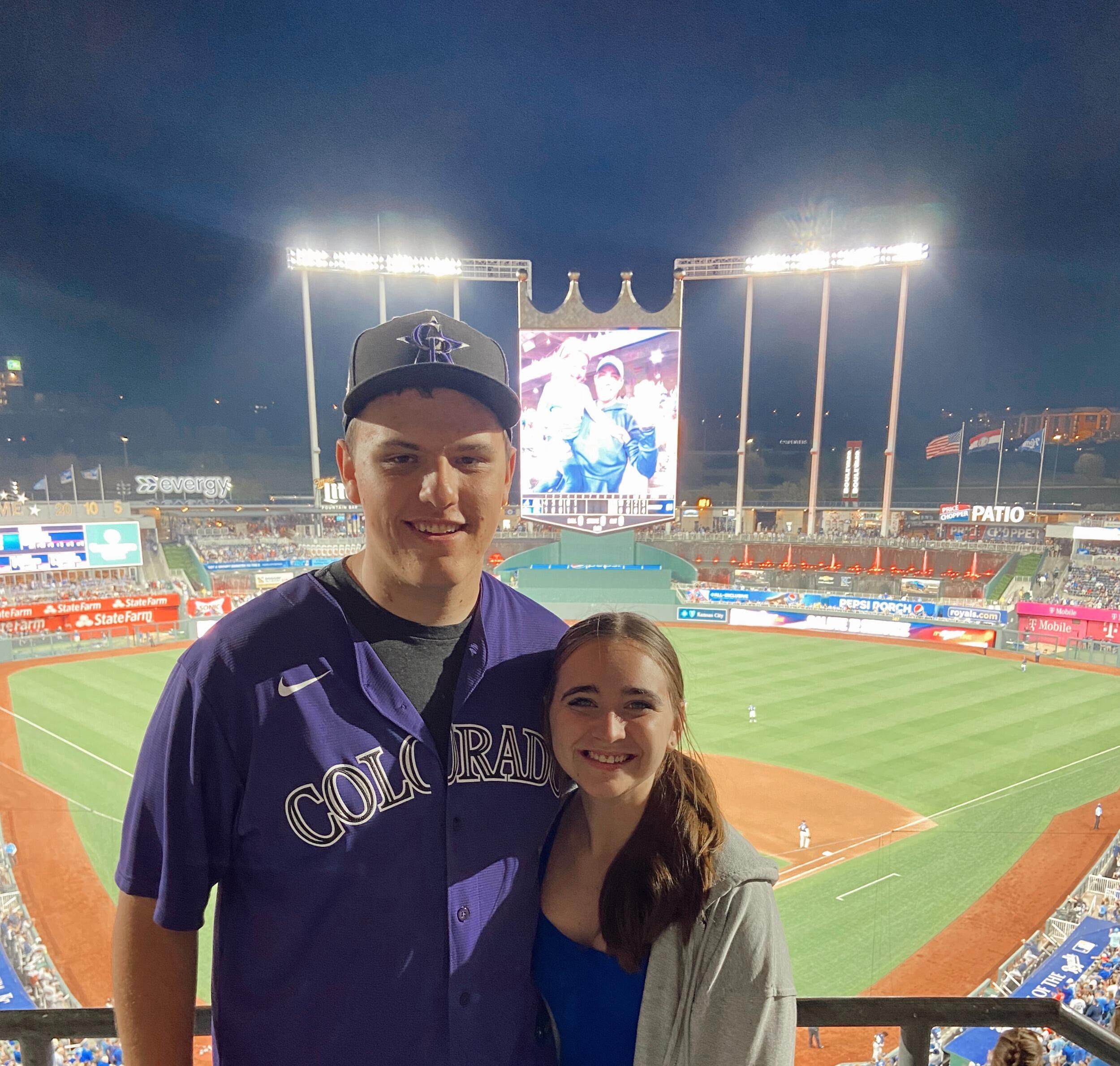 Jarek wants to see every MLB ballpark one day so naturally we made a stop at Kaufman Stadium to watch the Royals play. 