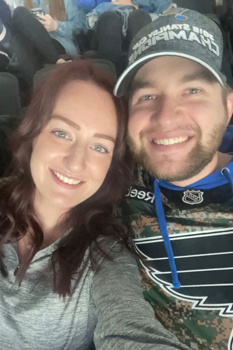 One of our first few dates - we look like babies! 