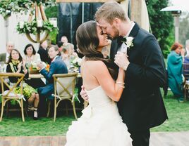 Bride and groom doing their first dance