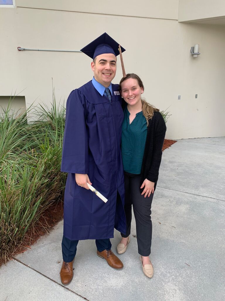 Christopher graduates with his bachelor's degree