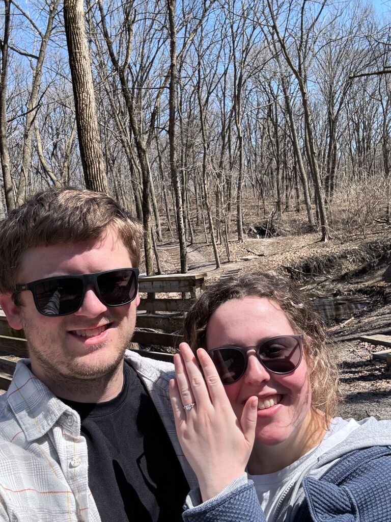 Bryan proposed at Jester Park during our walk to see the bison and elk. 
