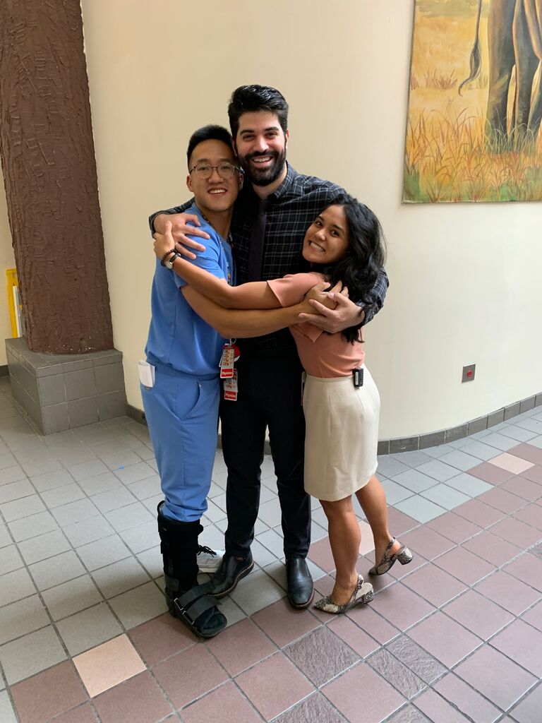 This is a photo with our dear, dear friend, Johnny Pappas, who was instrumental in bringing us together. Johnny hit *send* on an "Ok fine, let's do it" text from Chederli on this date in response to Jordan's PLEAS to become more than friends hehe. We love you so much, Johnny! 
