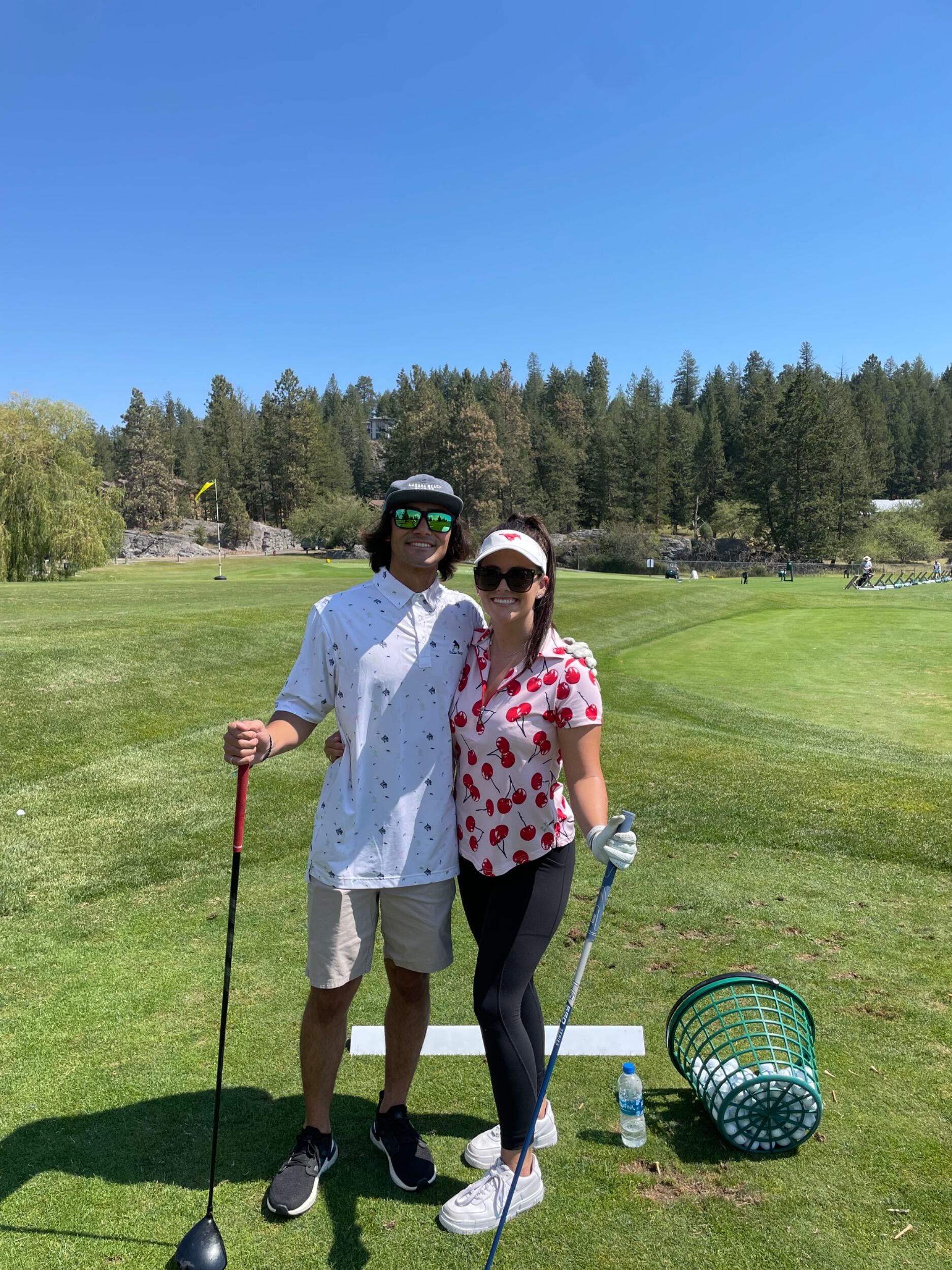 We took our very first golf lesson and developed our latest obsession!